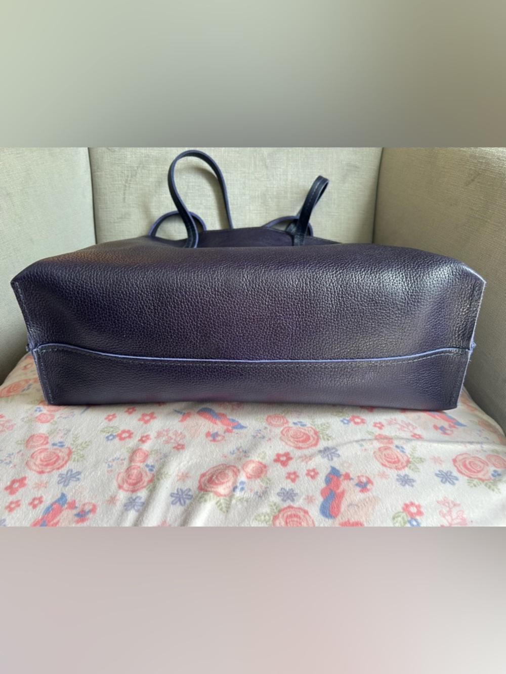 Portland Leather Large August in Cobalt - Picture 3 of 4